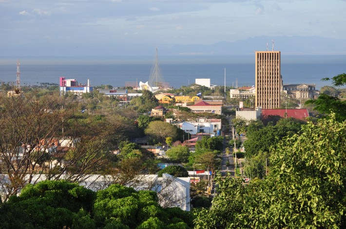 The capital Managua.